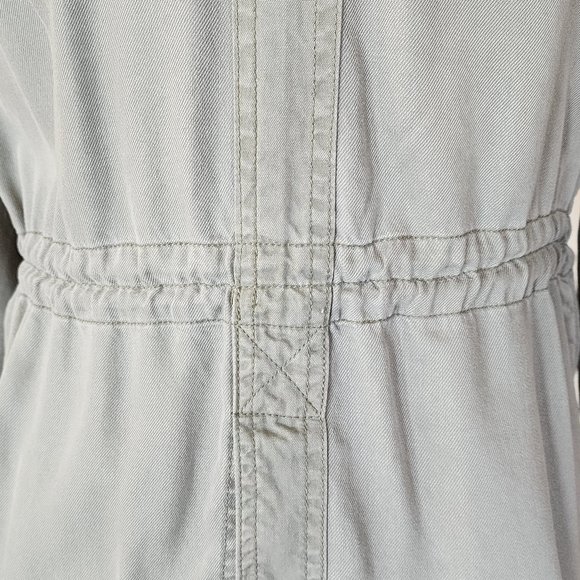 Max Jeans Utility Jacket Military Army Green Super Soft Long Sleeves Size S - Picture 7 of 10